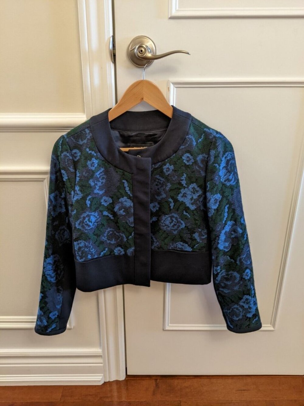 Pink Tartan wool embroidered blazer size small